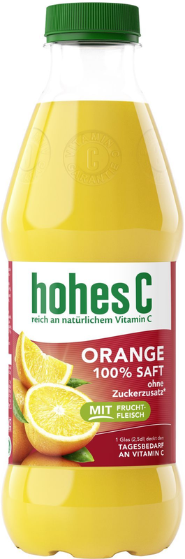 Hohes C Orange mit Fruchtfleisch