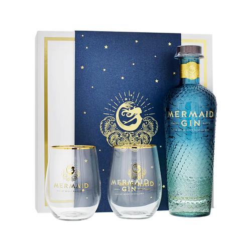 Gin Mermaid mit 2 Gläsern
