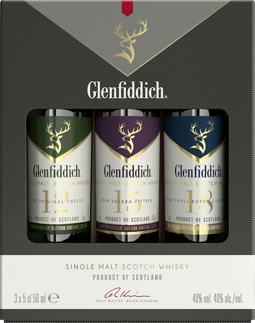 Whisky Glenfiddich 3er Pack