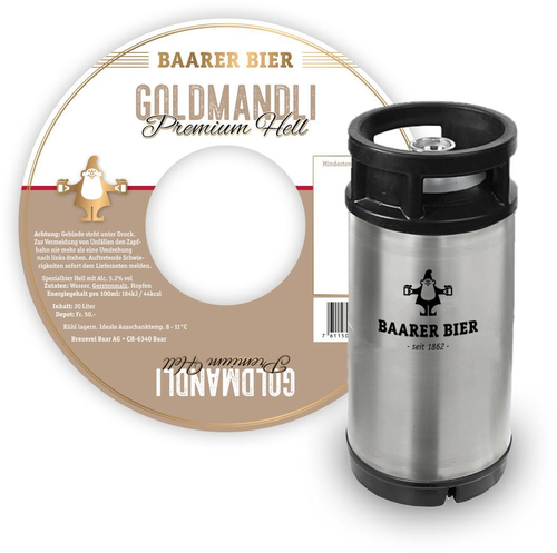 Baarer Goldmandli Premium hell Tank 20 Lt
