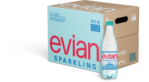 Evian Sparkling mit Kohlensäure