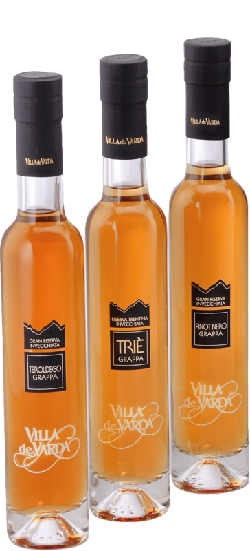 Grappa Set aus 1x3 Fl. Meraviglie Trentine Villa de Varda
