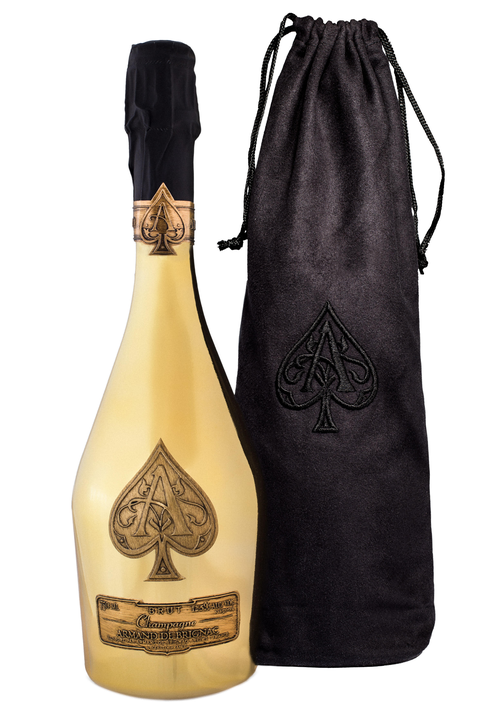 Ace of Spades Gold Brut Velvet Bag