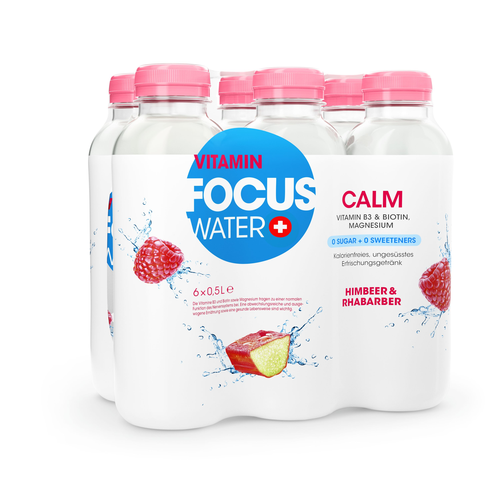 Focus Water Calm Rhabarber & Himbeere
