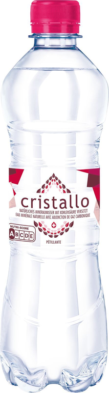 Cristallo rot mit Kohlensäure