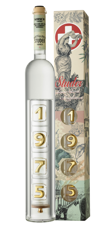 Kirsch vieux Anniversaire-Flasche