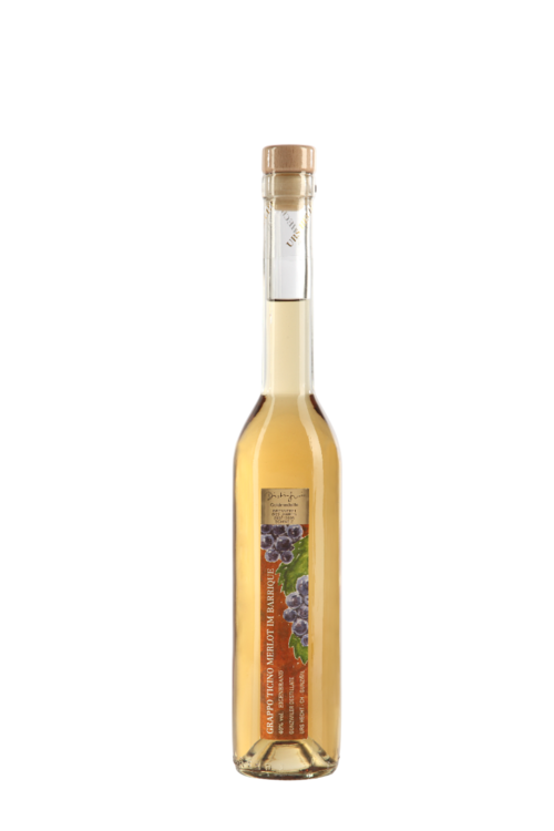 Grappa Ticino Merlot im Barrique Iris