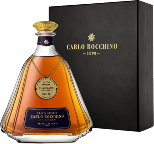 Grappa Carlo Bocchino Riserva in Holzkiste
