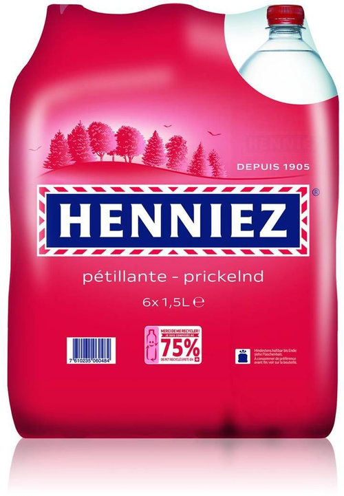 Henniez rot viel Kohlensäure