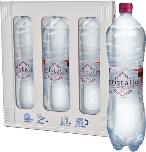 Cristallo rot "elegance" mit Kohlensäure